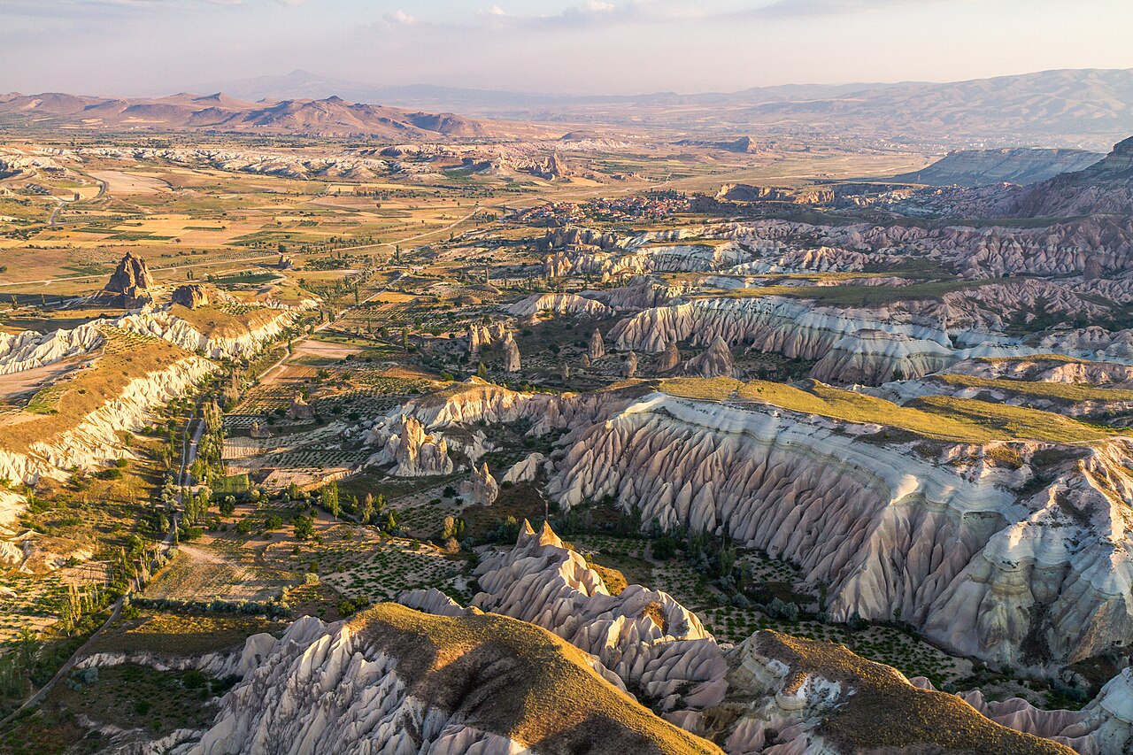 Kapadokya'nın havadan görünümü